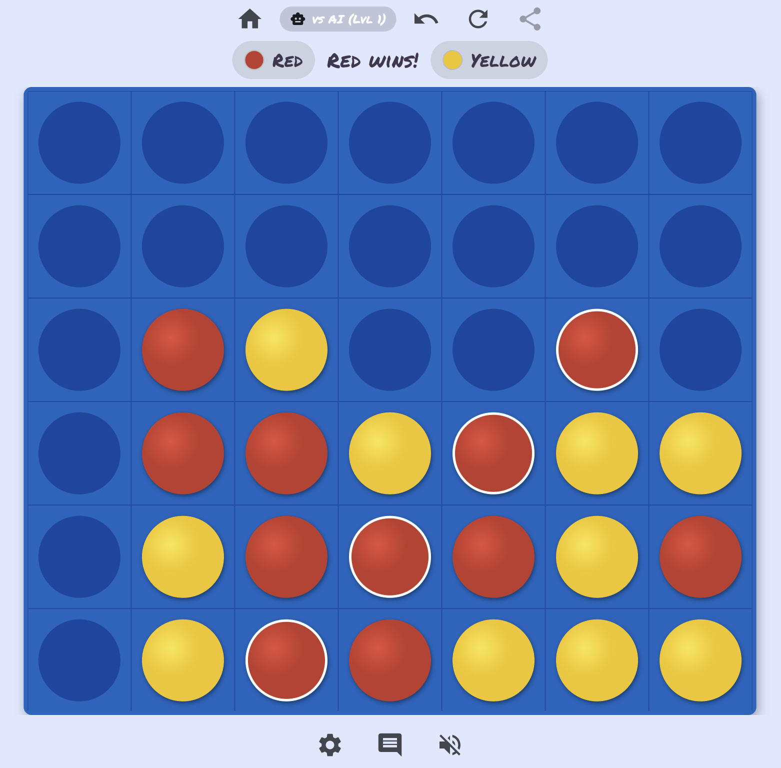 Connect four board