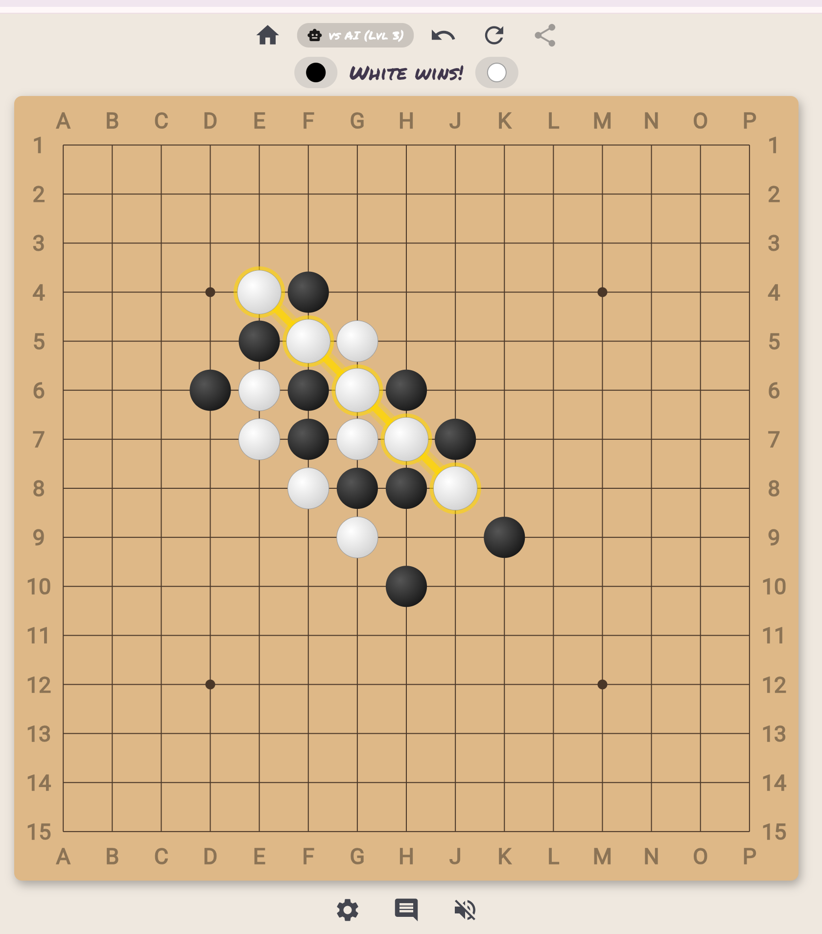Gomoku board