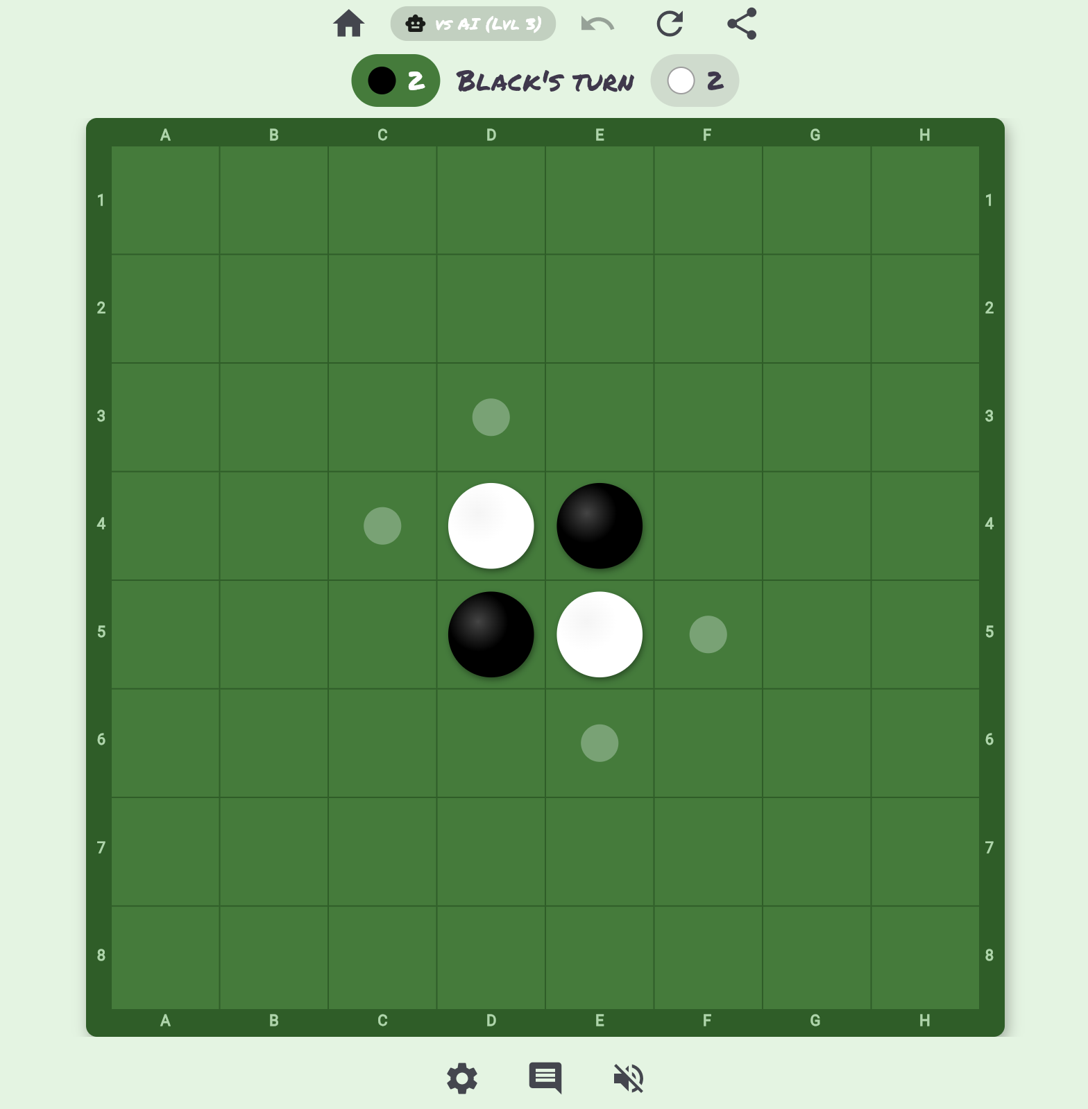 Reversi board